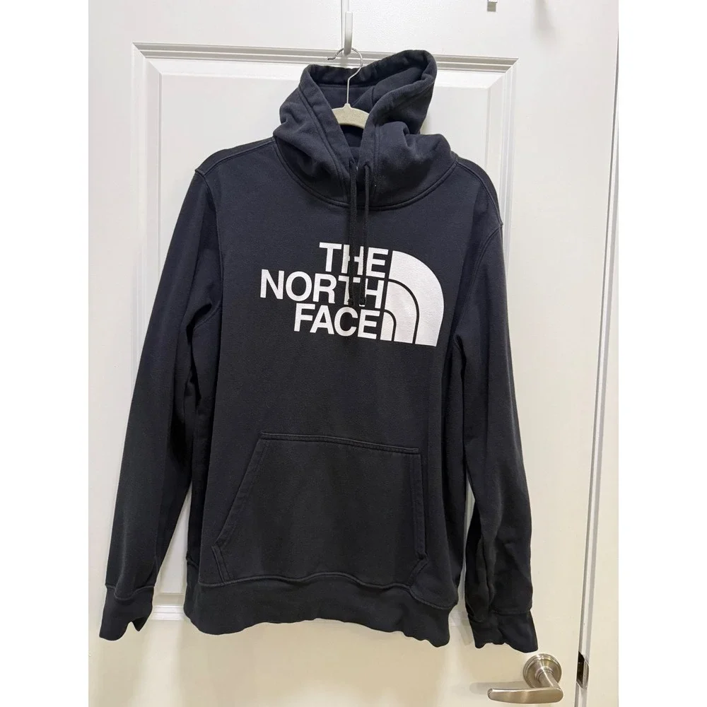 The North Face Mens‎ Half Dome Pullover Hoodie Black White Logo Sweatshirt L